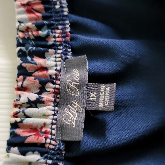 Lily Rose Hi -lo cold shoulder dress Sz 1x - Picture 6 of 12